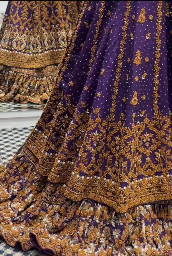 deep purple bridal outfit - Image 3