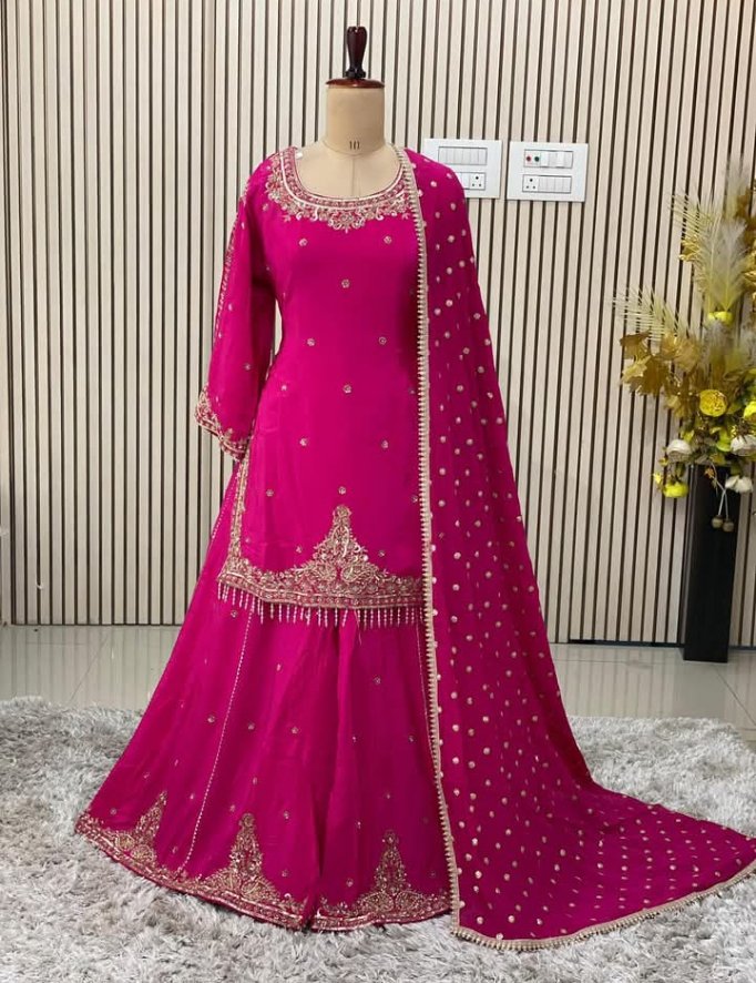 Sharara shocking pink