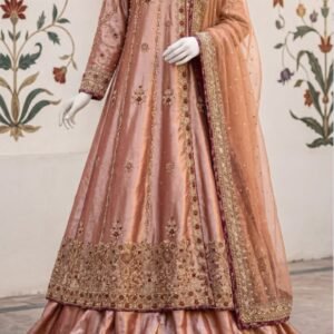 Anarhkah sharara peach color