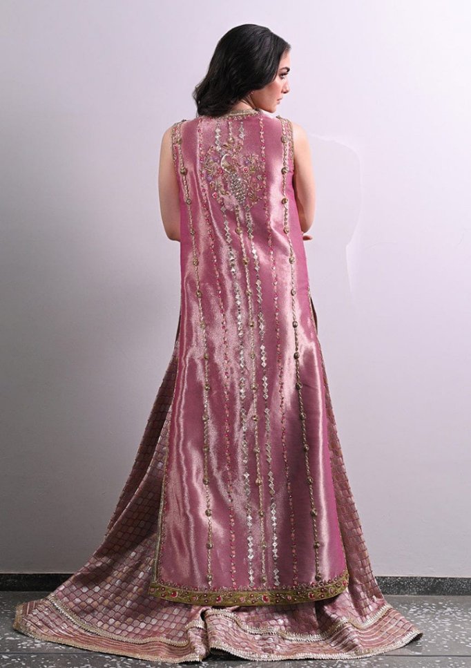 Long shirt with sharara Pink color - Image 3