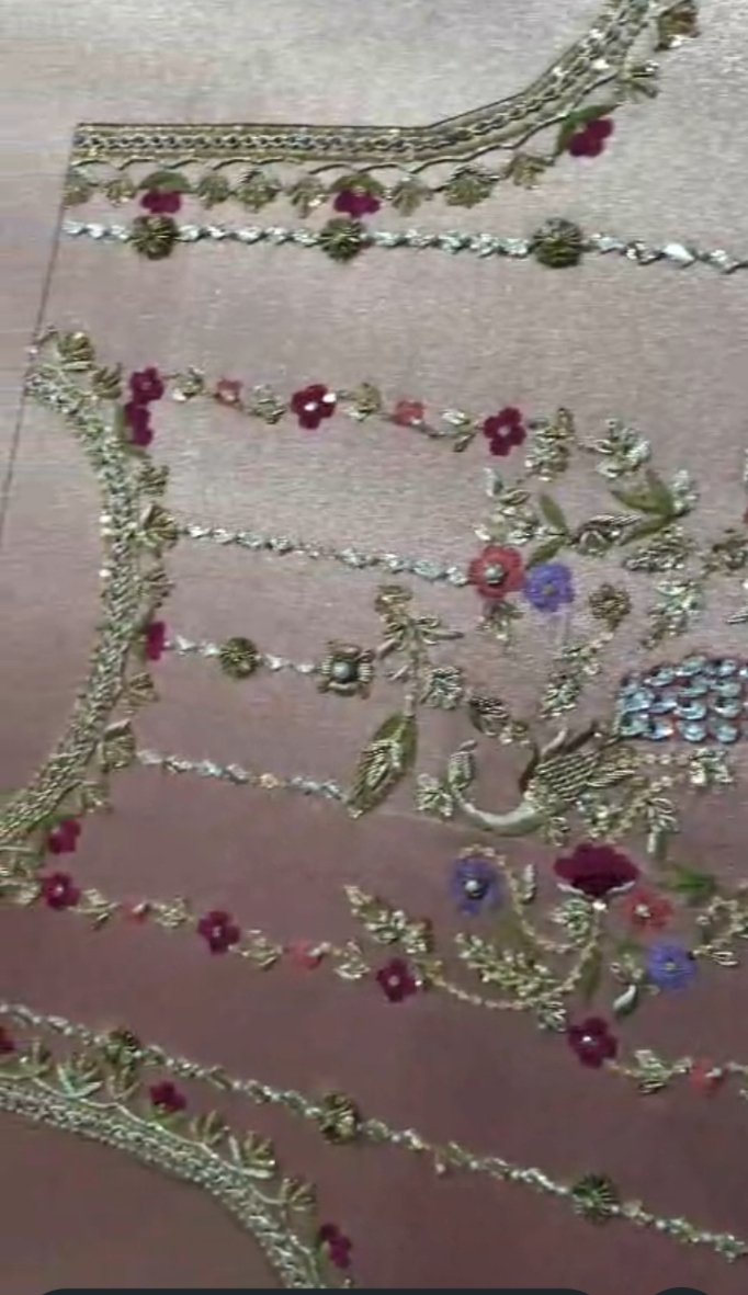 Long shirt with sharara Pink color - Image 9